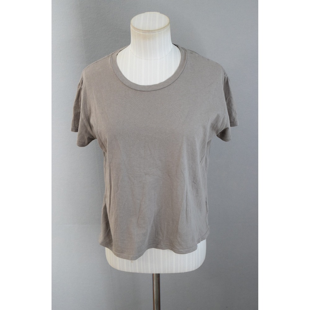 Perfectwhitetee Shirt XS Gray Cotton Basic Crew Neck T Shirt Made USA